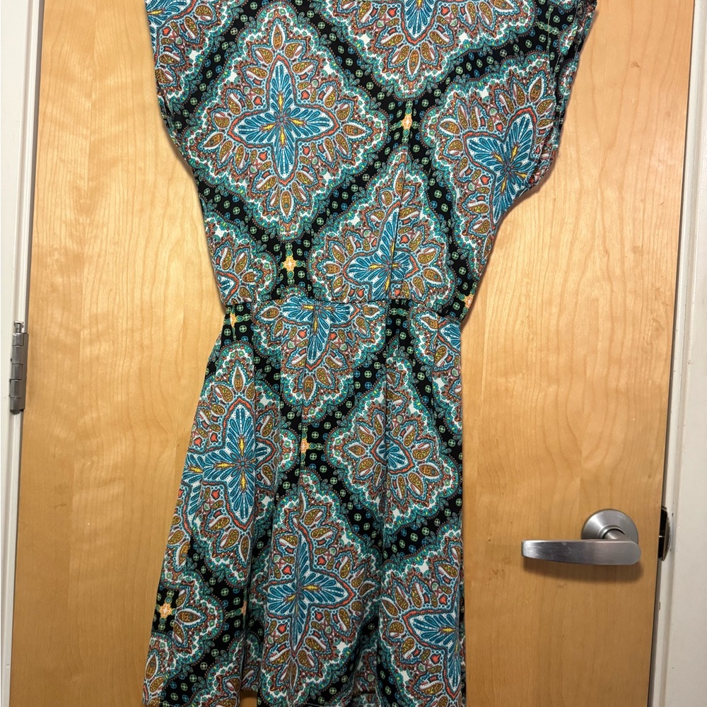 Elegant Multicolor Patterned Dress